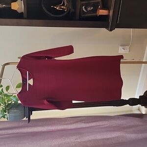 Burgundy cutout dress